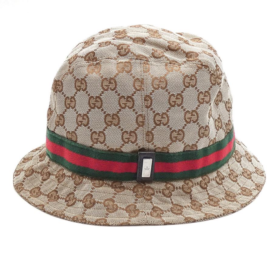 グッチ 帽子 GUCCI GGキャンバス バケットハット Mサイズ シェリー