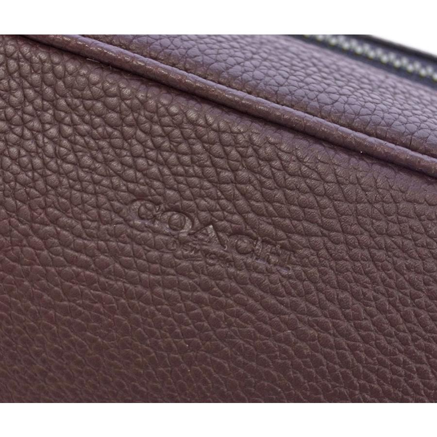 コーチ ポーチ 22205-OXB COACH メンズ セカンドバッグ トラベル ドップ キット 18 ポリッシュド ペブル レザー オックスブラッド  アウトレット 新品