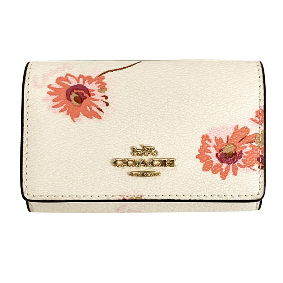 COACH キーケース ホワイト 花柄 コーチ C0379 IMCAH - 小物